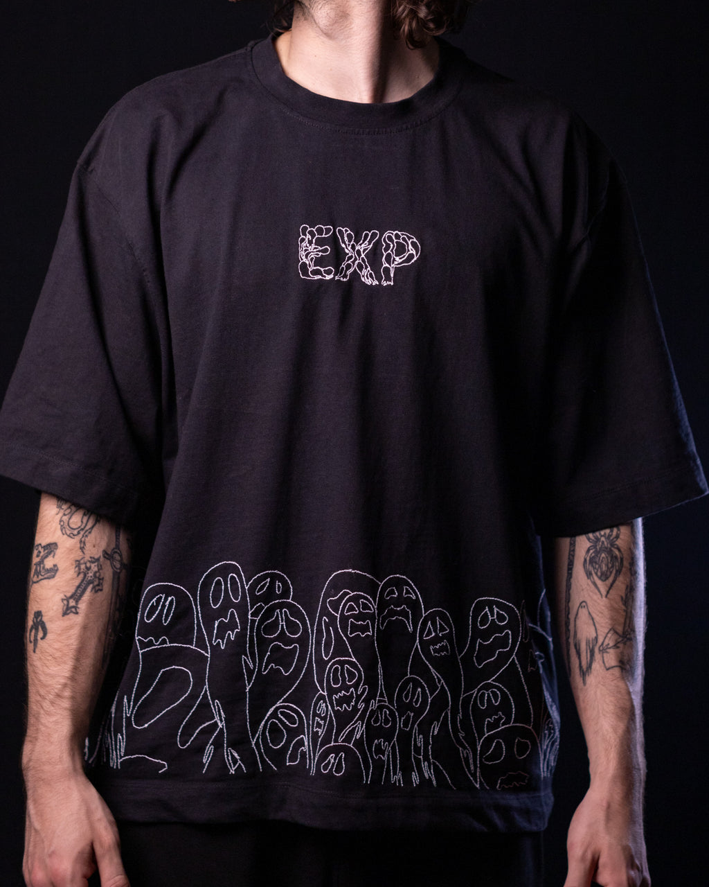 'Ghosts' Tee (Black / White)