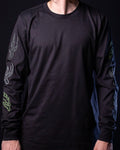 'Fire' Longsleeve Tee (Black / Green)