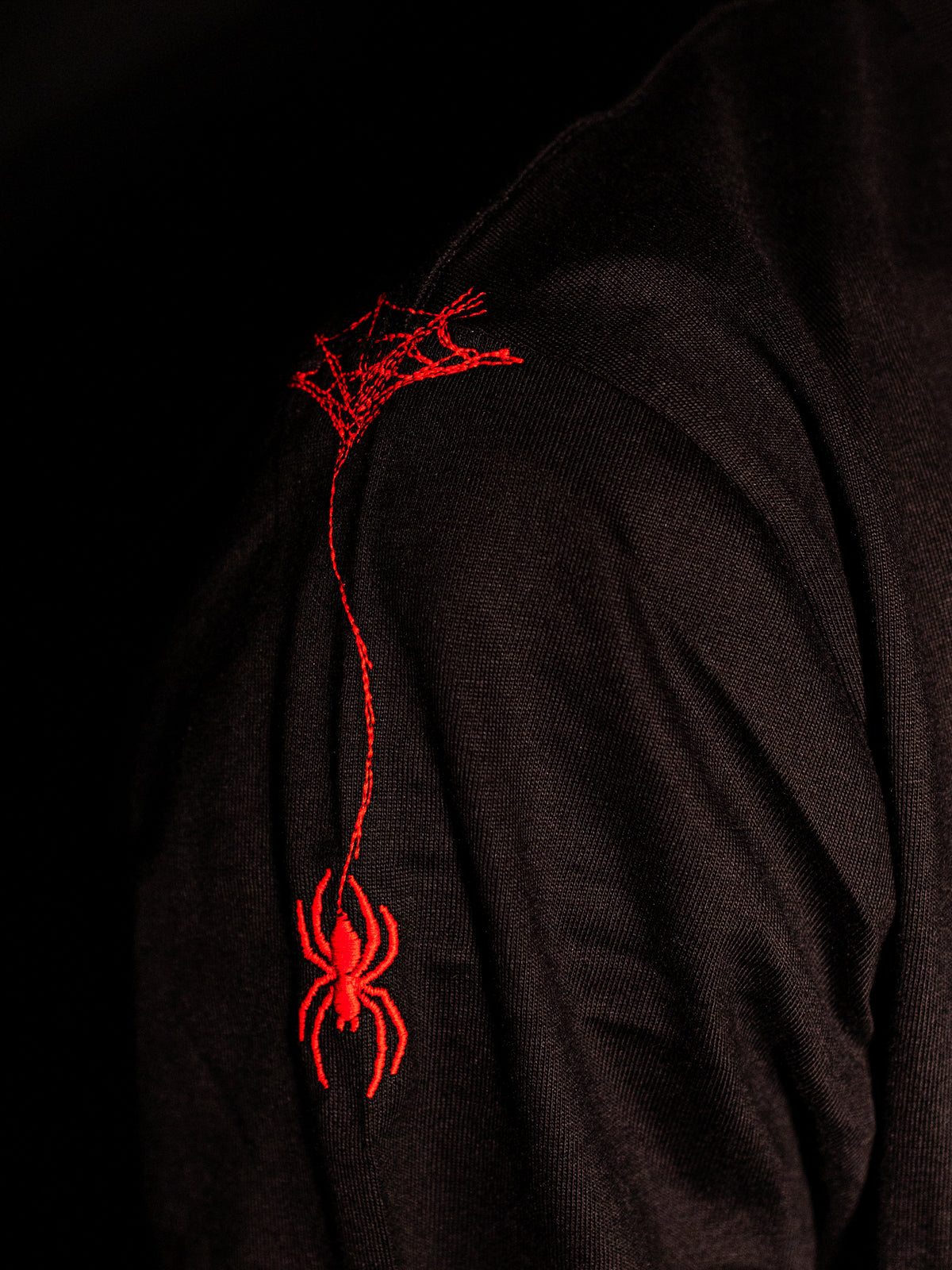 'Spidah' Longsleeve Tee (Black / Red)