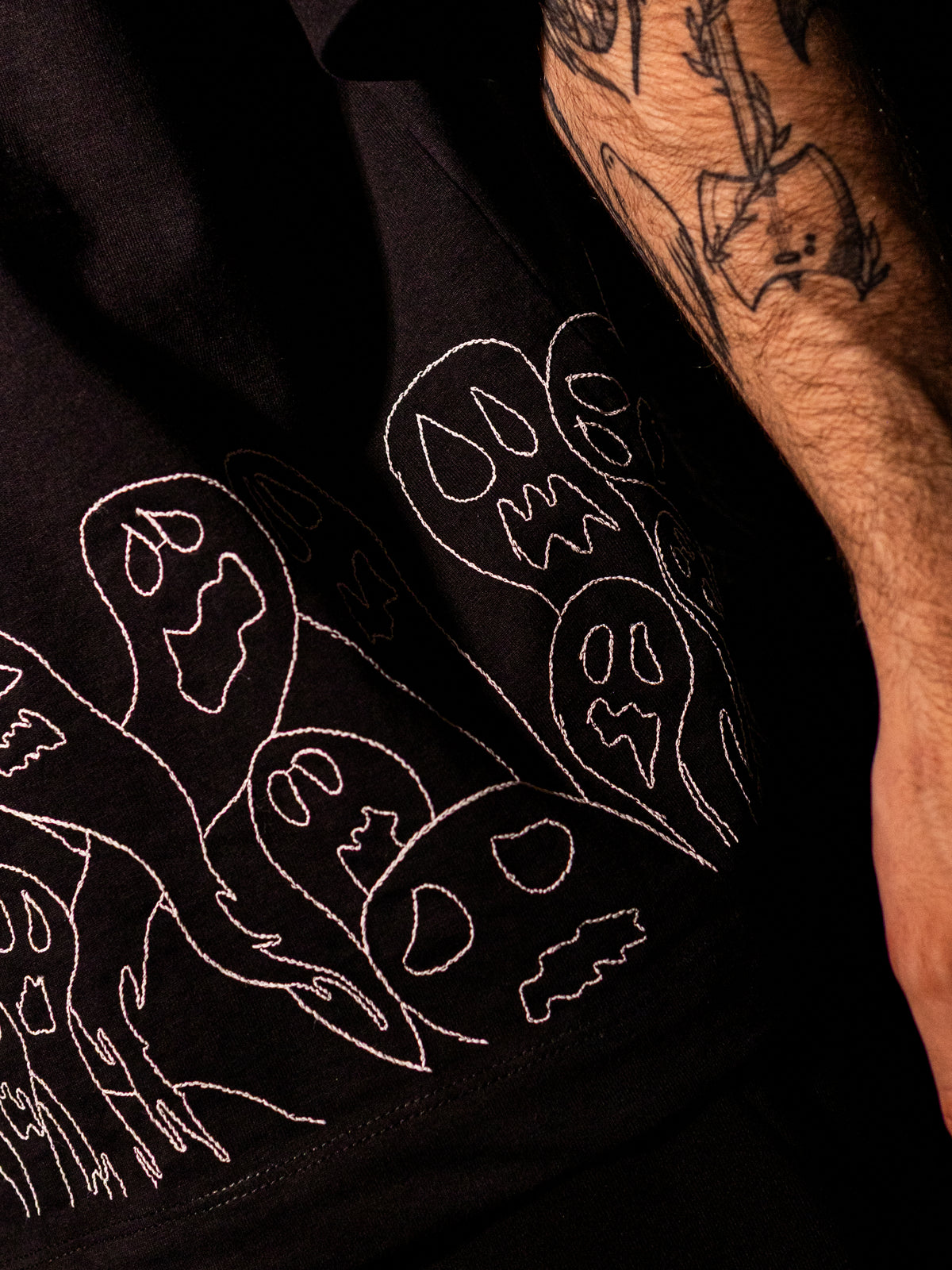 'Ghosts' Tee (Black / White)
