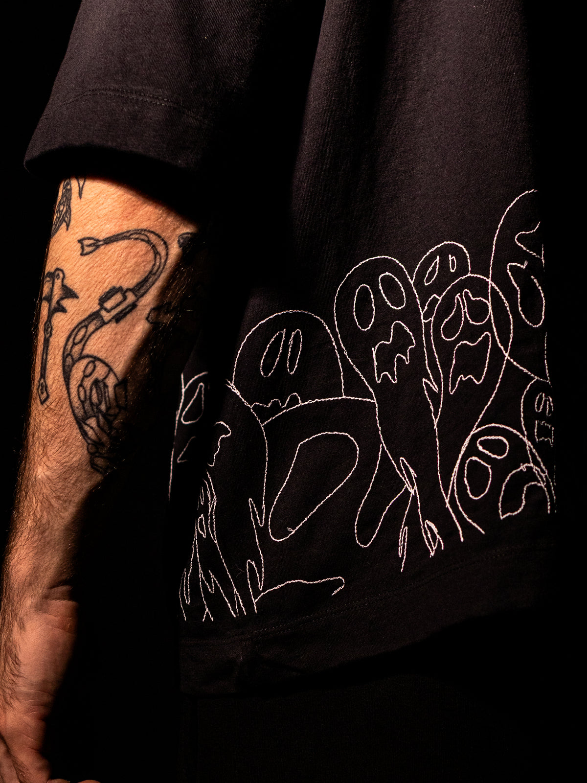 'Ghosts' Tee (Black / White)