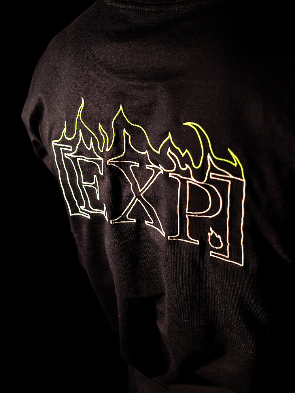 'Fire' Longsleeve Tee (Black / Green)