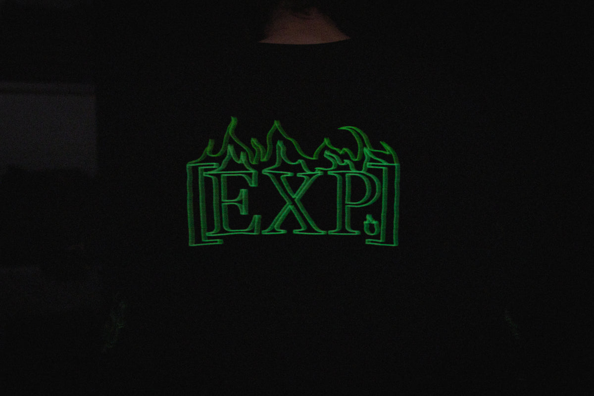 'Fire' Longsleeve Tee (Black / Green)